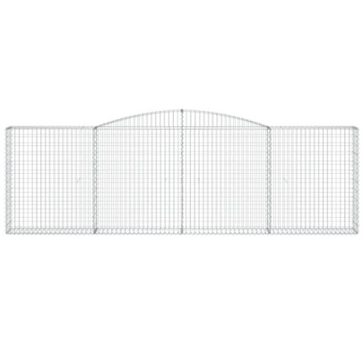 Set Gabion Arcuit 7 bucăți | Gard Rezistent Grădină