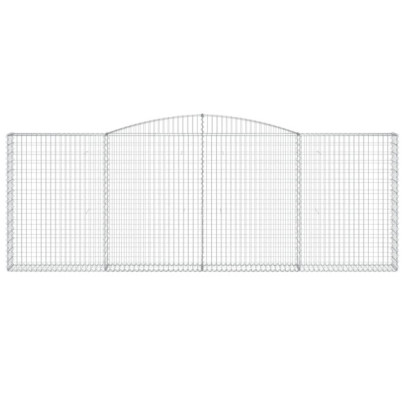 Coșuri Gabion Arcuite Fier Galvanizat - Barieră Decorativă Grădină