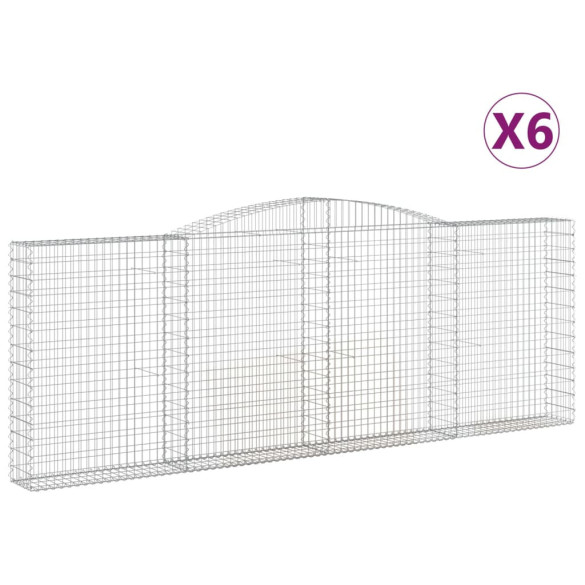 Coșuri Gabion Arcuite Fier Galvanizat | Barieră Grădină Decorativă