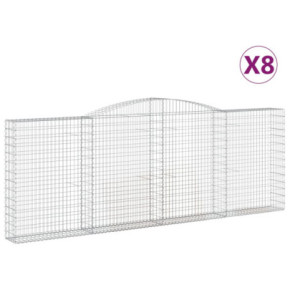 Coșuri Gabion Arcuite Fier Galvanizat | Barieră Grădină Decorativă 2