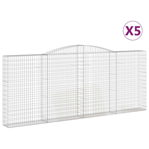 Coșuri Gabion Arcuite Fier Galvanizat 400x30x160/180 cm