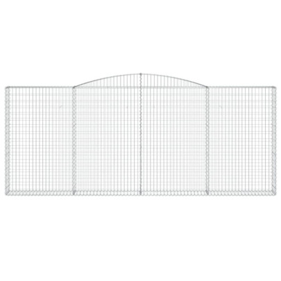 Coșuri Gabion Arcuite 6 Bucăți | Fier Galvanizat 400x30x160/180 cm