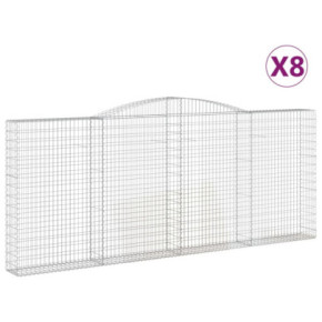 Set 8 Coșuri Gabion Arcuite | Barieră Decorativă Grădină 2