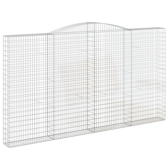 Coșuri gabion arcuite 15 buc - 400x30x220/240cm - fier galvanizat
