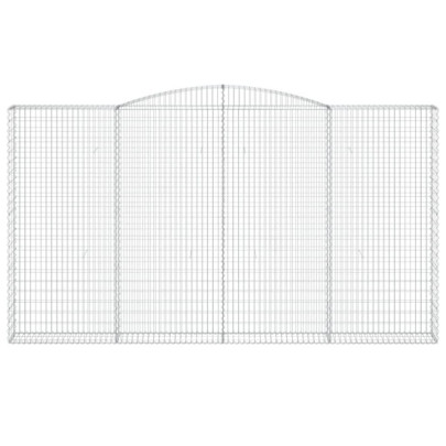 Coșuri gabion arcuite 15 buc - 400x30x220/240cm - fier galvanizat
