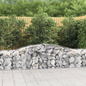 Coșuri Gabion Arcuite 2 Bucăți - 400x50x60/80 cm