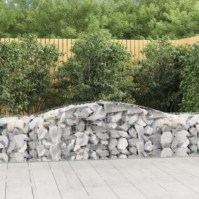 Coșuri Gabion Arcuite 3 Bucăți - 400x50x60/80 cm - Fier Galvanizat