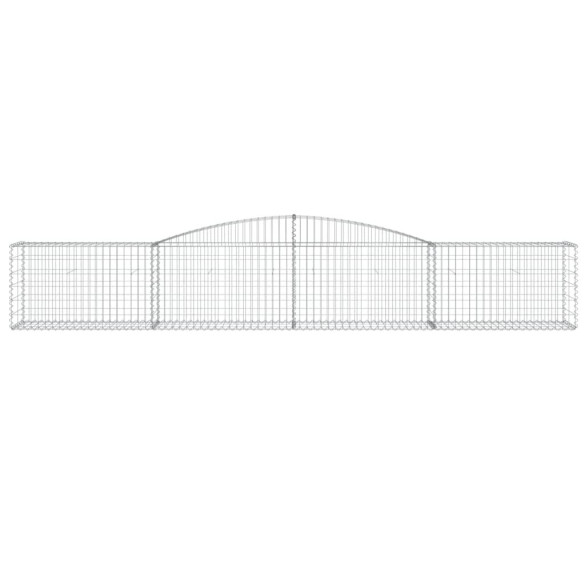 Coșuri Gabion Arcuite 3 Bucăți - 400x50x60/80 cm - Fier Galvanizat