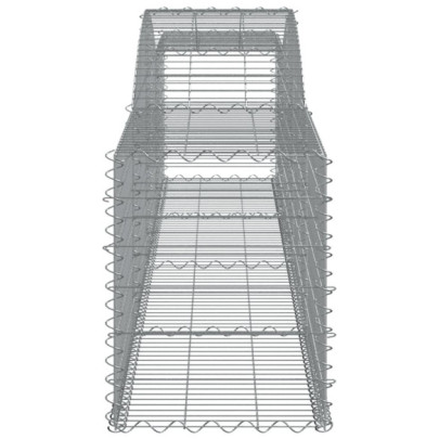 Coșuri Gabion Arcuite 3 Bucăți - 400x50x60/80 cm - Fier Galvanizat
