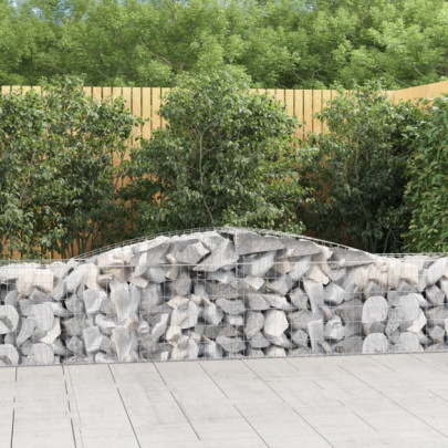 Set Coșuri Gabion Arcuite | Barieră Decorativă Grădină