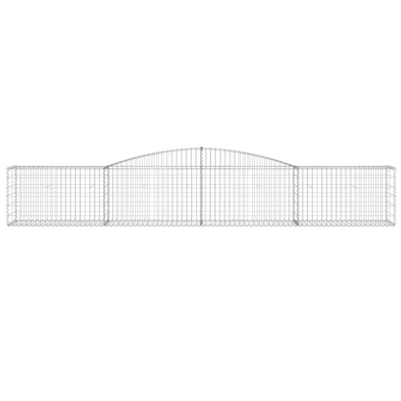 Set 9 Coșuri Gabion Arcuite | Fier Galvanizat 400x50x60/80 cm