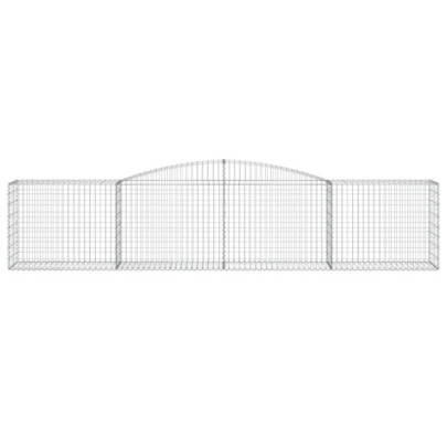 Set 6 Coșuri Gabion Arcuite 400x50x80/100 cm - Fier Galvanizat