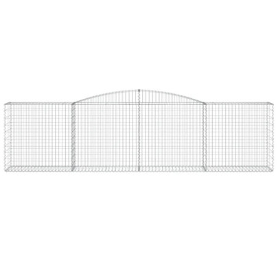 Coșuri Gabion Arcuite pentru Grădină - Fier Galvanizat