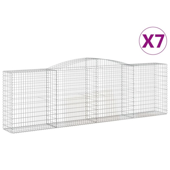 Coșuri Gabion Arcuite | Barieră Decorativă Grădină | Fier Galvanizat