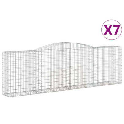 Coșuri Gabion Arcuite | Barieră Decorativă Grădină | Fier Galvanizat