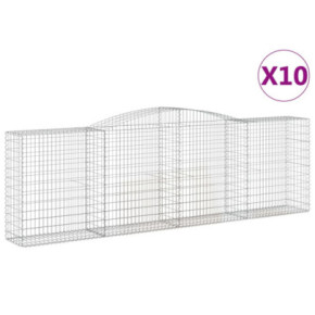 Coșuri Gabion Arcuite 10 buc - Barieră Decorativă Grădină 2