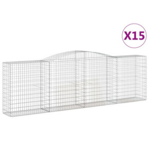 Coșuri Gabion Arcuite 15 buc - Fier Galvanizat | Livrare Gratuită 2