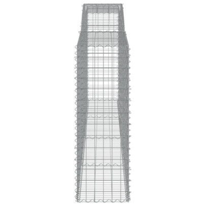 Coșuri Gabion Arcuite Fier Galvanizat - Barieră Grădină Decorativă