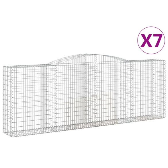 Coșuri Gabion Arcuite | Barieră Decorativă Grădină | Fier Galvanizat