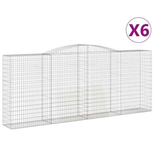 Coșuri Gabion Arcuite | Barieră Decorativă Grădină | Fier Galvanizat