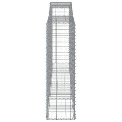 Coș Gabion Arcuit 25 buc | Fier Galvanizat | Gard Decorativ