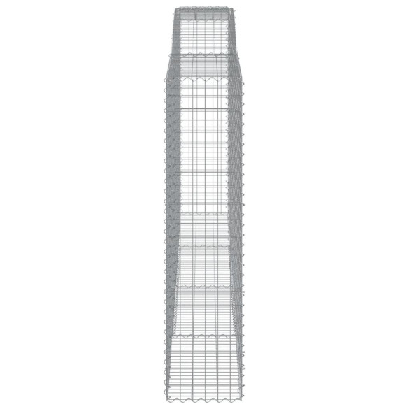 Coșuri Gabion Arcuite - 4 Bucăți - Fier Galvanizat Rezistent