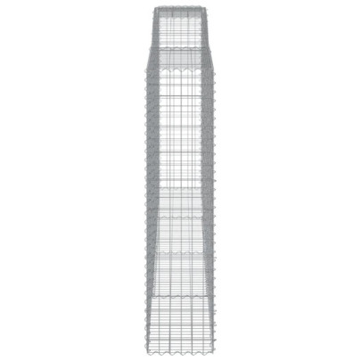 Coșuri Gabion Arcuite - 4 Bucăți - Fier Galvanizat Rezistent