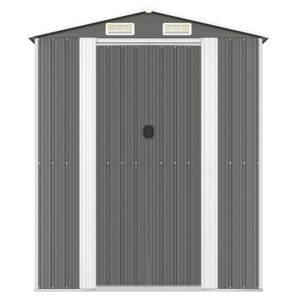 Șopron Grădină Gri Oțel Galvanizat | Depozitare Exterior