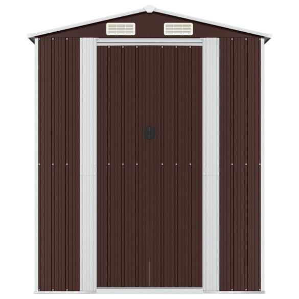 Șopron Grădină Maro - Oțel Galvanizat, Depozitare Exterior