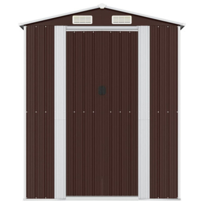Șopron de Grădină - Oțel Galvanizat, Maro Închis - 192x357x223 cm