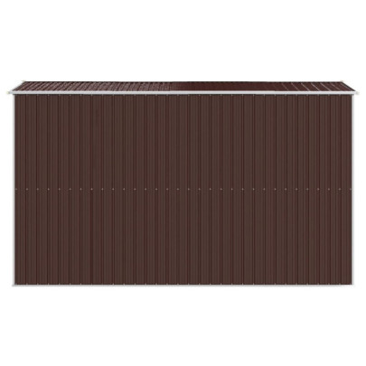 Șopron de Grădină - Oțel Galvanizat, Maro Închis - 192x357x223 cm