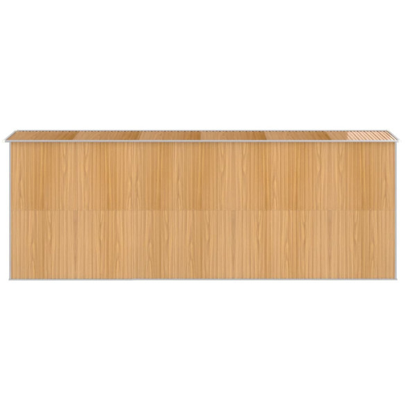 Șopron Grădină Maro - Oțel Zincat - Depozitare Exterior