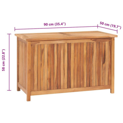 Ladă Depozitare Grădină Lemn Tec - Livrare Gratuită