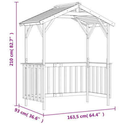 Șopron Grătar Lemn Pin | Depozitare Sigură Grădină