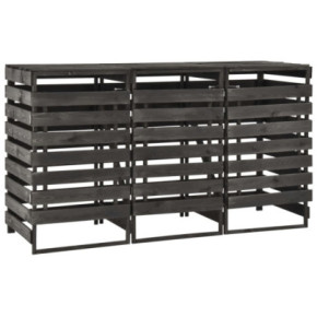 Magazie Pubele 3x240L - Lemn Masiv Pin - Livrare Gratuită 2