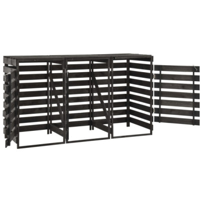 Magazie Pubele 3x240L - Lemn Masiv Pin - Livrare Gratuită