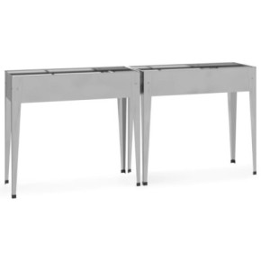 Jardiniere Grădină Oțel Galvanizat - 2 bucăți 2