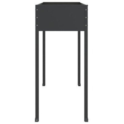 Jardiniere Oțel Galvanizat Antracit - Set 2 Bucăți - Livrare Gratuită