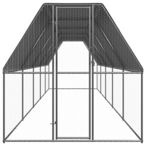 Coteț Păsări Exterior 2x10x2m Oțel Galvanizat - Livrare Gratuită 2