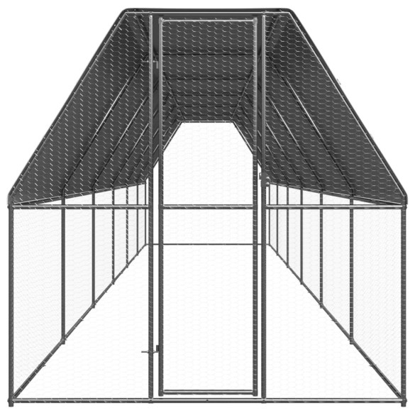 Coteț Păsări Exterior Oțel Galvanizat 2x12x2m - Livrare Gratuită