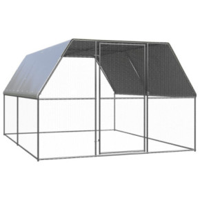 Coteț de Păsări Exterior - Oțel Zincat 3x4x2 m - Livrare Gratuită