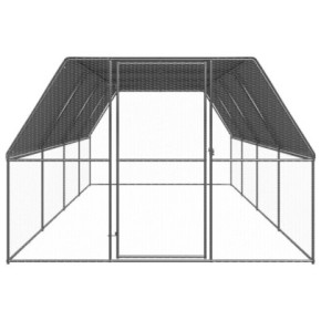 Coteț de Păsări Exterior 3x8x2 m - Oțel Galvanizat Rezistent 2