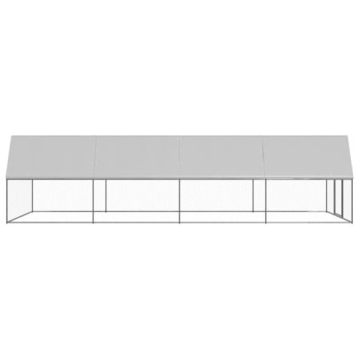 Coteț de Păsări Exterior 3x8x2 m - Oțel Galvanizat Rezistent