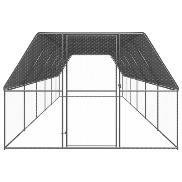 Coteț Păsări Exterior Oțel Galvanizat 3x12x2 m - Livrare Gratuită