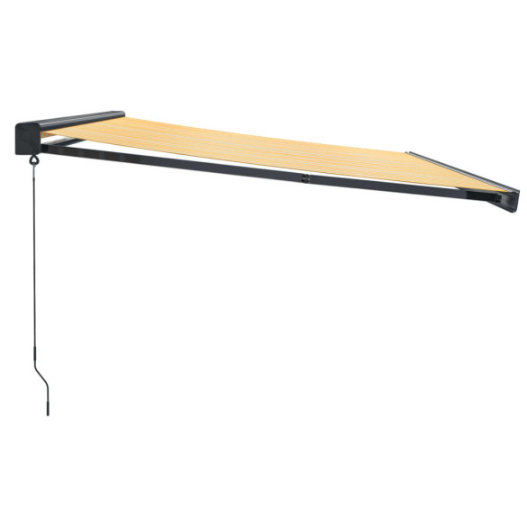 Copertină retractabilă 4,5x3m - Galben/Alb - Aluminiu