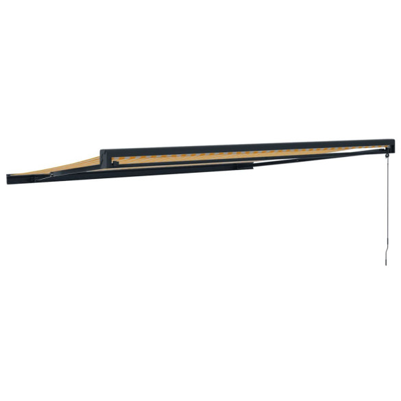 Copertină retractabilă 4,5x3m - Galben/Alb - Aluminiu