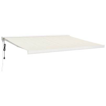 Copertină Retractabilă 4x3m - Crem - Textil & Aluminiu