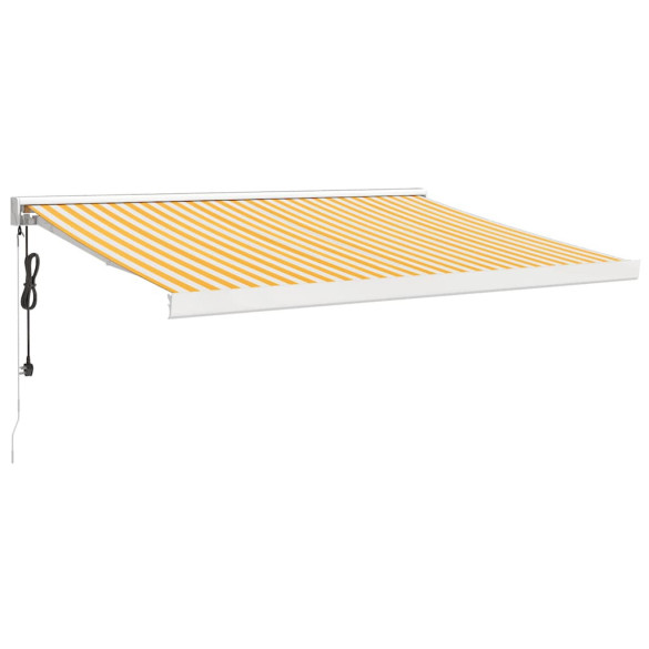 Copertină Retractabilă Motorizată - 3,5x2,5 m - Galben/Alb