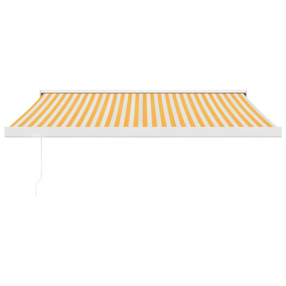 Copertină Retractabilă Motorizată - 3,5x2,5 m - Galben/Alb
