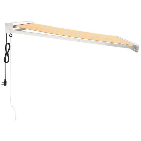 Copertină Retractabilă Motorizată - 3,5x2,5 m - Galben/Alb